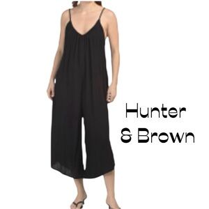 Hunter & Brown Black Wide Leg Jumpsuit Size S